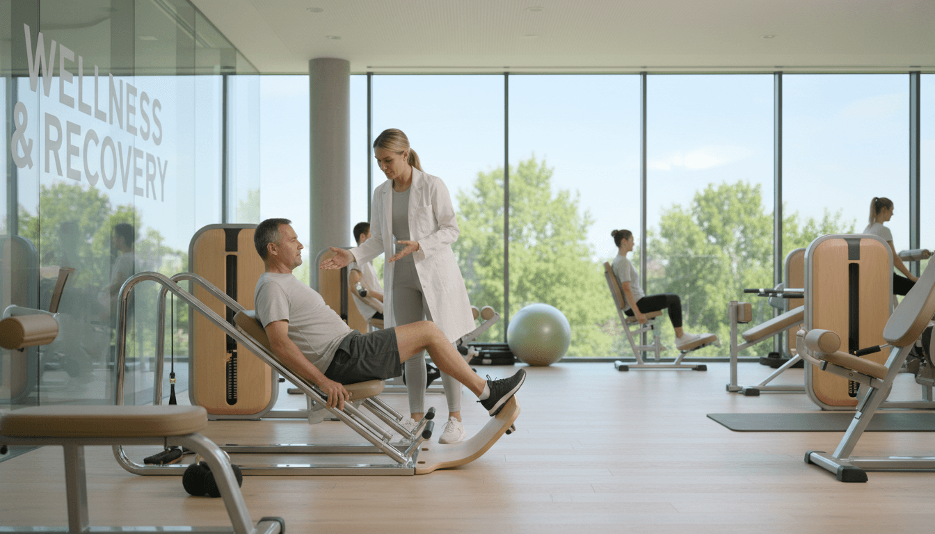 Young athlete performing rehabilitation exercises in bright home environment